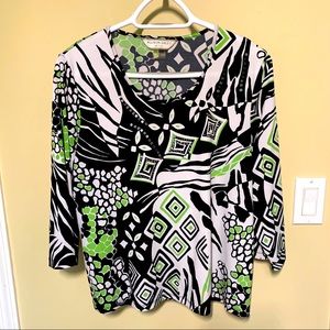 2/$30 Allison Daley Black and White Top